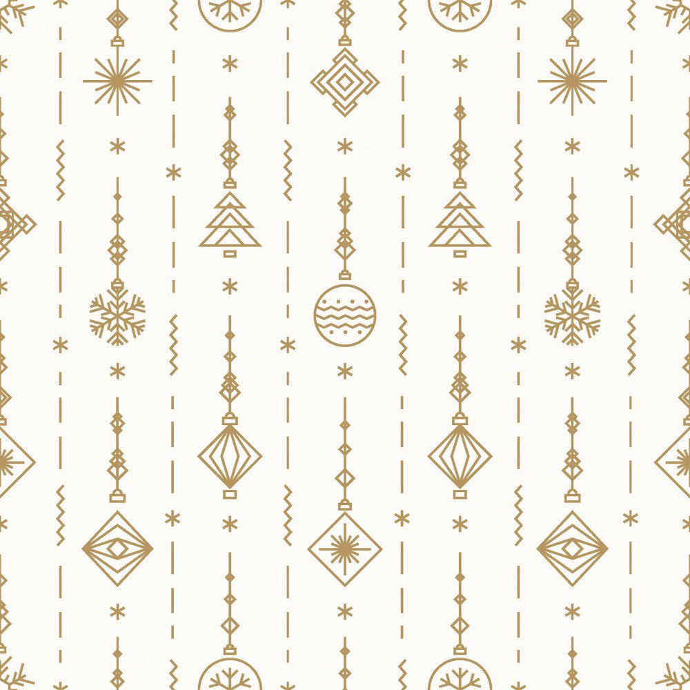 Șervețel - Golden Christmas Pattern - 33x33 cm 1 Șervețel - Golden Christmas Pattern - 33x33 cm