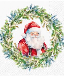 Șervețel - Joyful Claus Circle - 33x33 cm