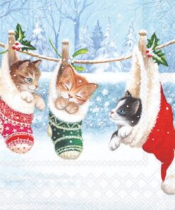 Șervețel - Kitten in Winterland - 25x25 cm