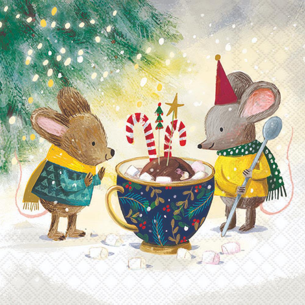 Șervețel - Marshmallow festivity - 33x33 cm 1 Șervețel - Marshmallow festivity - 33x33 cm