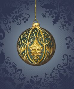 Șervețel - Opulent Christmas Ornament blue - 33x33 cm