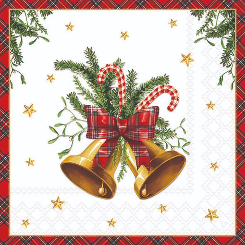 Șervețel - Scottish Bells white - 33x33 cm 1 Șervețel - Scottish Bells white - 33x33 cm