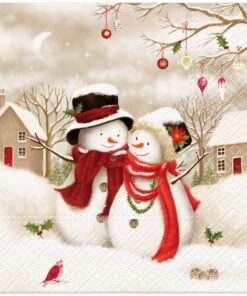 Șervețel - Snowy Family - 33×33 cm