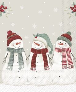Șervețel - Three Snowmen - 33x33 cm