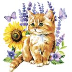Șervețel - Watercolour Ginger Kitten & Dog - 33x33 cm