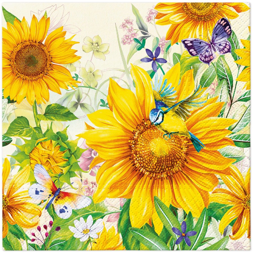 Șervețel - Wild Sunflowers - 33x33 cm 1 Șervețel - Wild Sunflowers - 33x33 cm