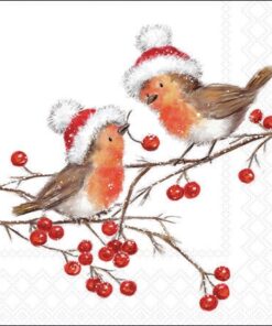 Șervețel – Christmas Robins - 33x33 cm