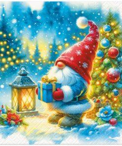 Șervețel – Gnom Christmas Gift – 33×33 cm