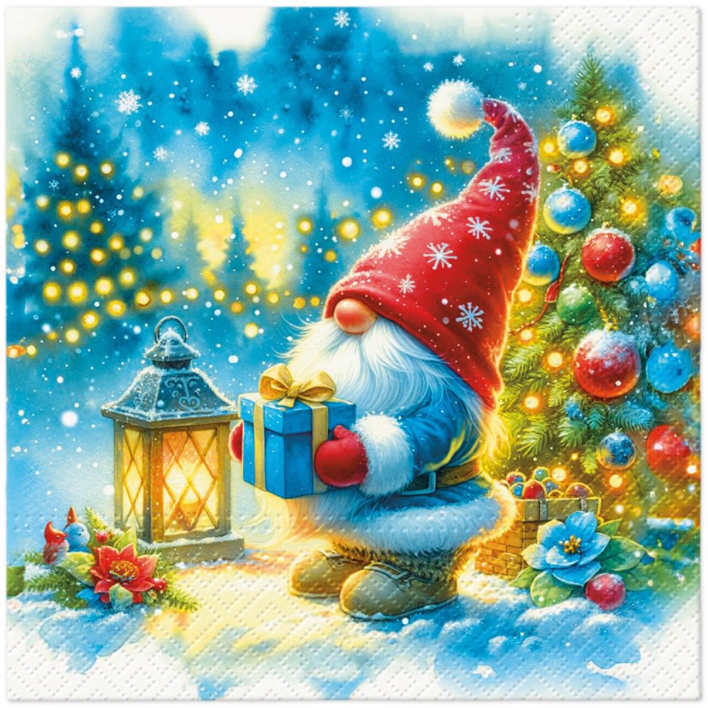 Șervețel – Gnom Christmas Gift – 33×33 cm 1 Șervețel – Gnom Christmas Gift – 33×33 cm