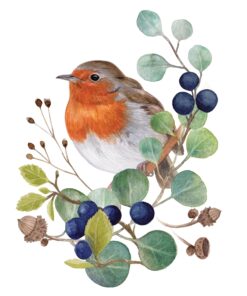 Șervețel – Oiseau sur Branche - 25×25 cm