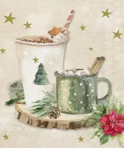 Șervețel – X-Mas Drinks -25x25 cm