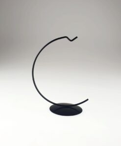 Suport metalic decorativ negru – glob – 17 cm