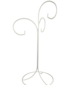 Suport metalic – 3 brațe – alb – h45,5 cm