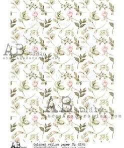 Vellum paper – Flowers Wallpaper – A4