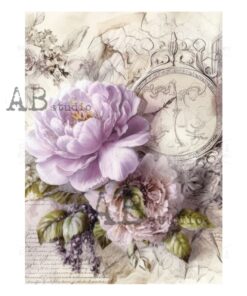 Vellum paper – Peonies – A4