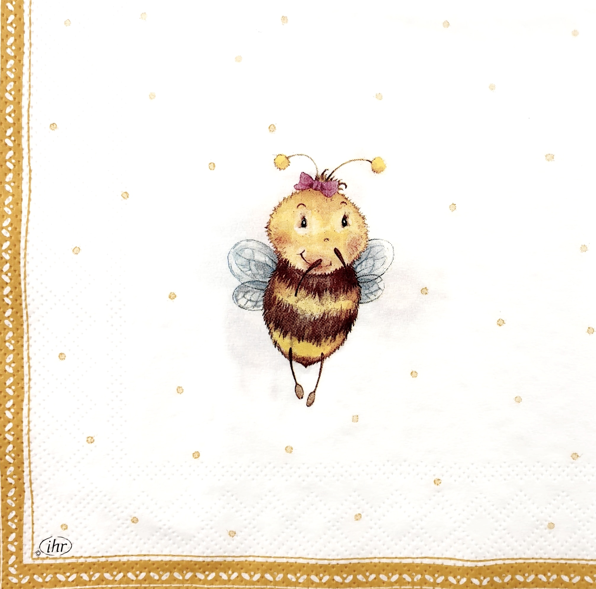 Șervețel - Sunny Bee - 33x33 cm 2 Șervețel - Sunny Bee - 33x33 cm - imagine 2