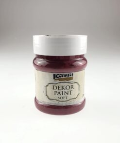 Vopsea Decor Paint Soft - roșu burgundy - 230 ml - Pentart