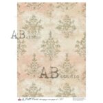 Hârtie de orez – Damask Wallpaper – A4