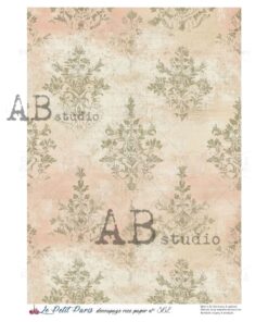 Hârtie de orez – Damask Wallpaper – A4