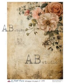Hârtie de orez – Floral Wallpaper 2 – A4