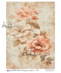 Hârtie de orez – Flowers – A4