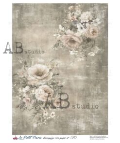 Hârtie de orez – Vintage Floral Wallpaper 2 – A4