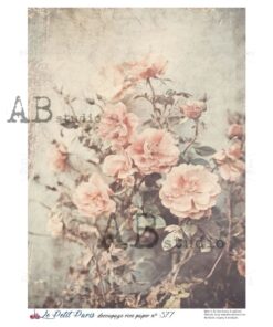 Hârtie de orez – Vintage Roses – A4