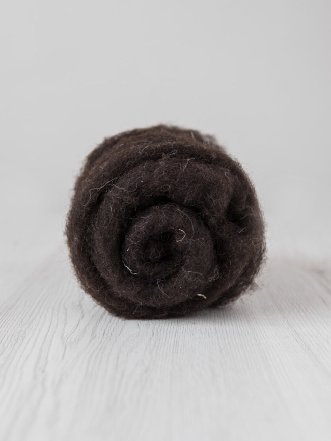 Lână Cardată Bergschaf - 100 g - NATURAL BROWN 1 Lână Cardată Bergschaf - 100 g - NATURAL BROWN