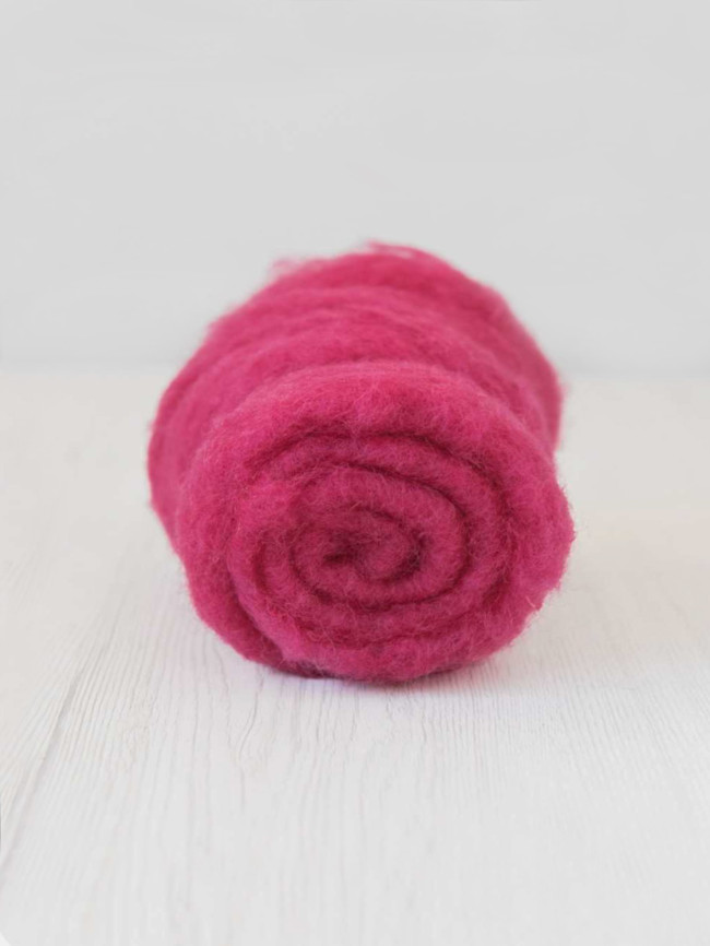 Lână Cardată Bergschaf - 100 g - RASPBERRY 1 Lână Cardată Bergschaf - 100 g - RASPBERRY