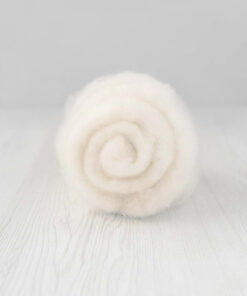 Lână Cardată Maori - 100 g - NATURAL WHITE