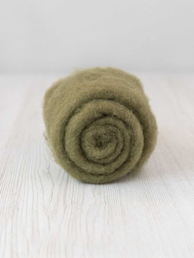 Lână Cardată Maori - 100 g - OLIVE 1 Lână Cardată Maori - 100 g - OLIVE