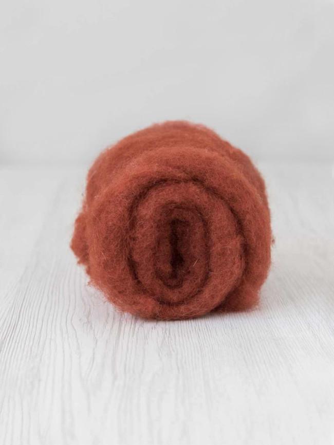 Lână Cardată Maori - 100 g - RUST 1 Lână Cardată Maori - 100 g - RUST