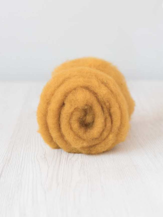 Lână Cardată Maori - 100 g - SAFFRON 1 Lână Cardată Maori - 100 g - SAFFRON