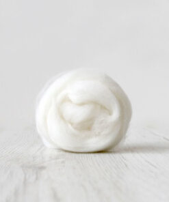 Lână fină Corriedale - SNOW - 100 g