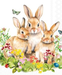 Șervețel - Bunny Family - 33x33 cm