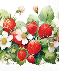 Șervețel - Juicy Strawberries - 33x33 cm