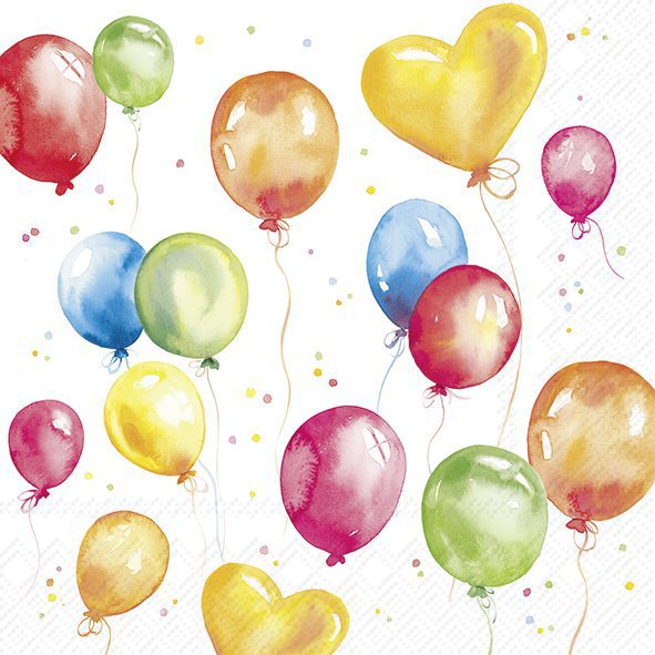 Șervețel – Birthday Balloons – 33×33 cm 1 Șervețel – Birthday Balloons – 33×33 cm