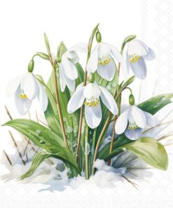 Șervețel – Blooming Snowdrops – 33×33 cm