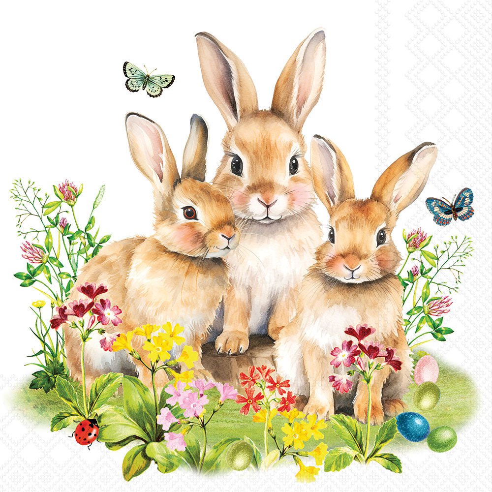 Șervețel – Bunny Family – 25x25 cm 1 Șervețel – Bunny Family – 25x25 cm