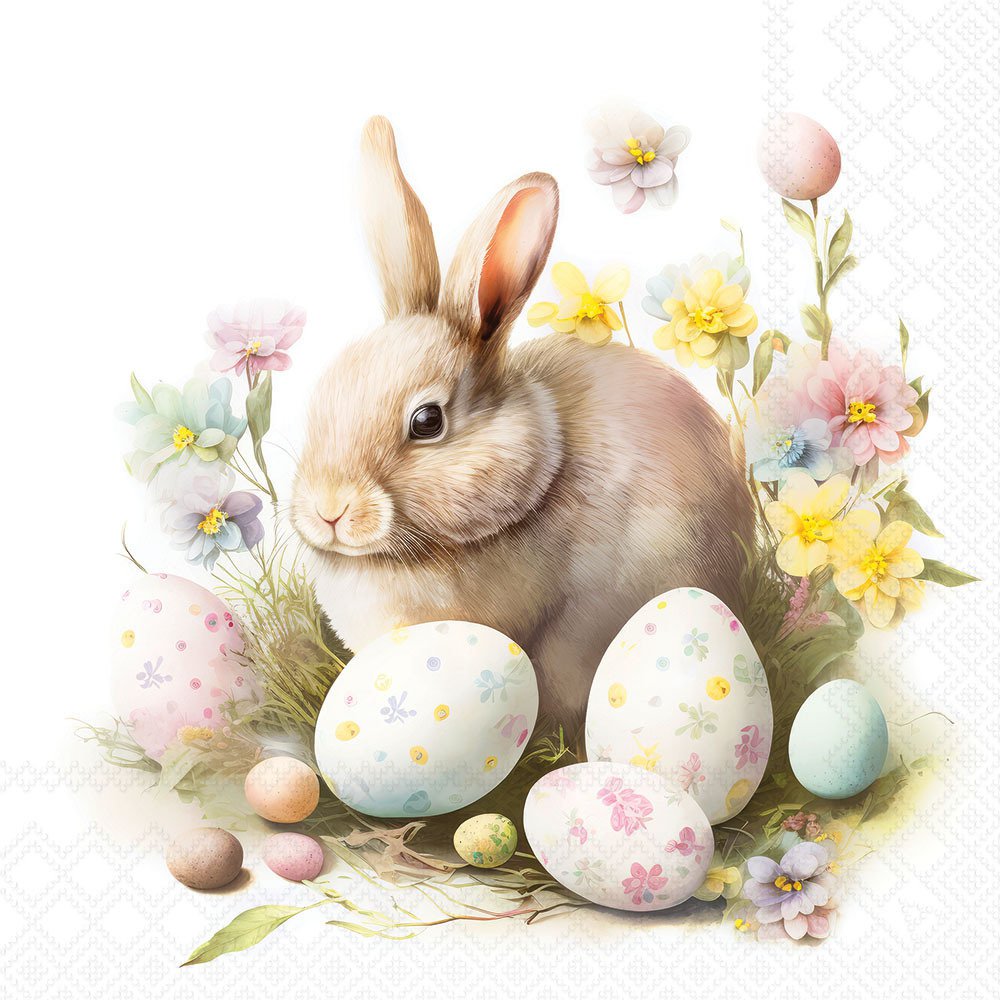 Șervețel – Bunny and Eggs – 33×33 cm 1 Șervețel – Bunny and Eggs – 33×33 cm