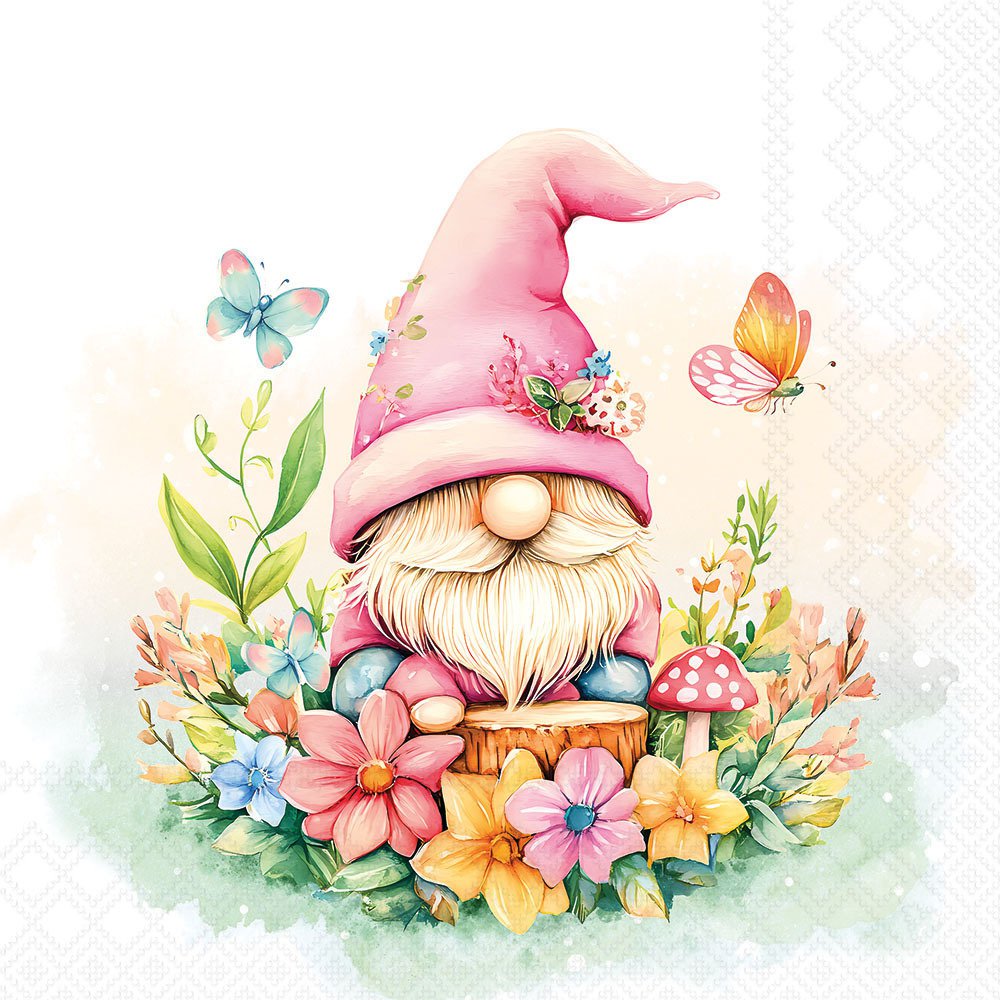 Șervețel – Charming Gnome – 25x25 cm 1 Șervețel – Charming Gnome – 25x25 cm