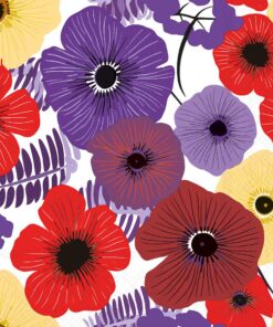Șervețel – Colourful Flowers lila – 25x25 cm
