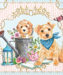 Șervețel – Dogs in Garden – 33×33 cm