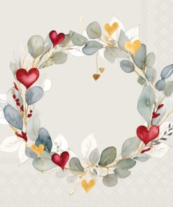 Șervețel – Eucalyptus Wreath green – 33×33 cm