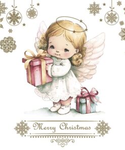 Șervețel – Lovely Angel with Presents – 33×33 cm