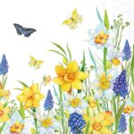 Șervețel – Narcis and Muscari – 33×33 cm