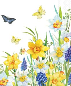 Șervețel – Narcis and Muscari – 33×33 cm