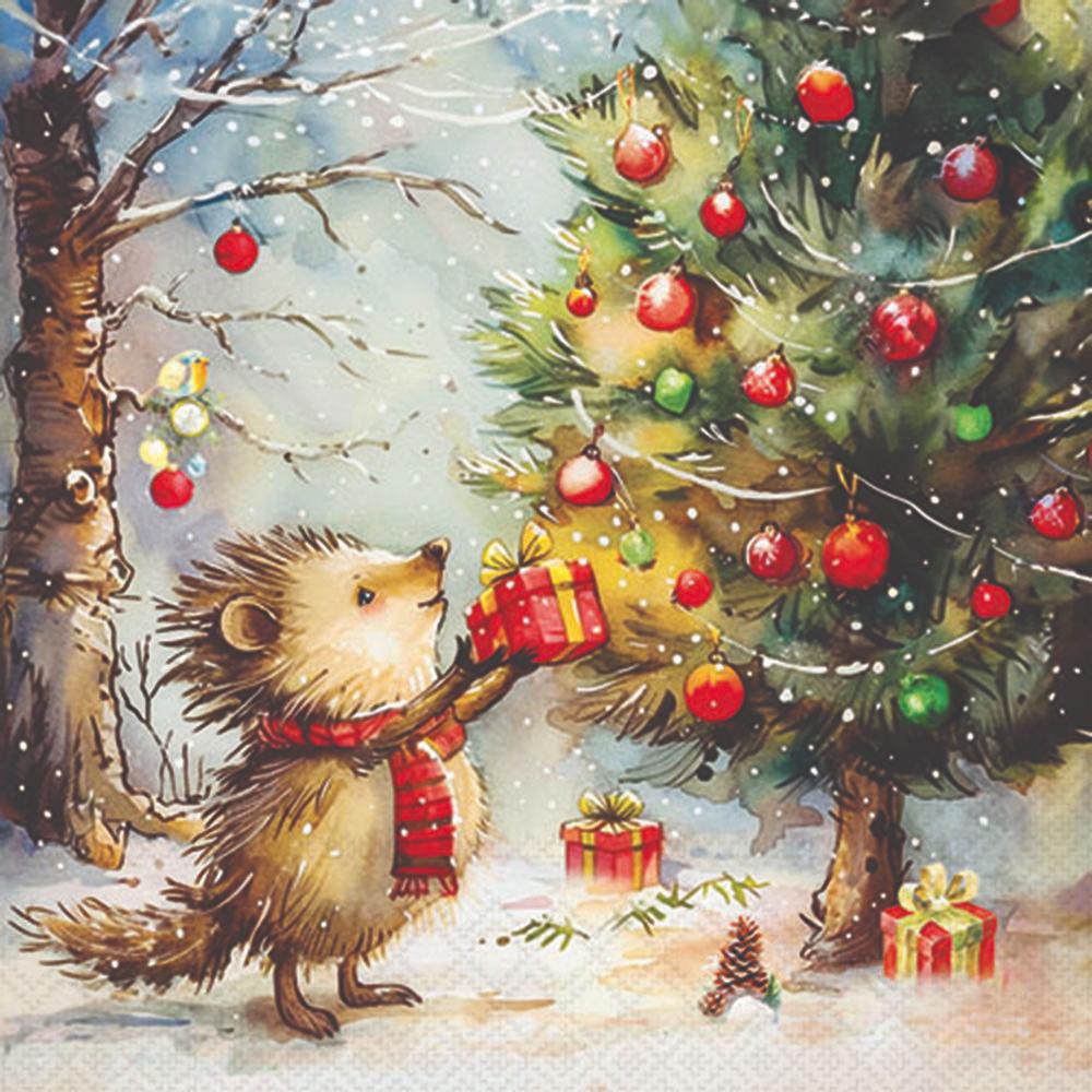 Șervețel – Present for Hedgehog – 25x25 cm 1 Șervețel – Present for Hedgehog – 25x25 cm