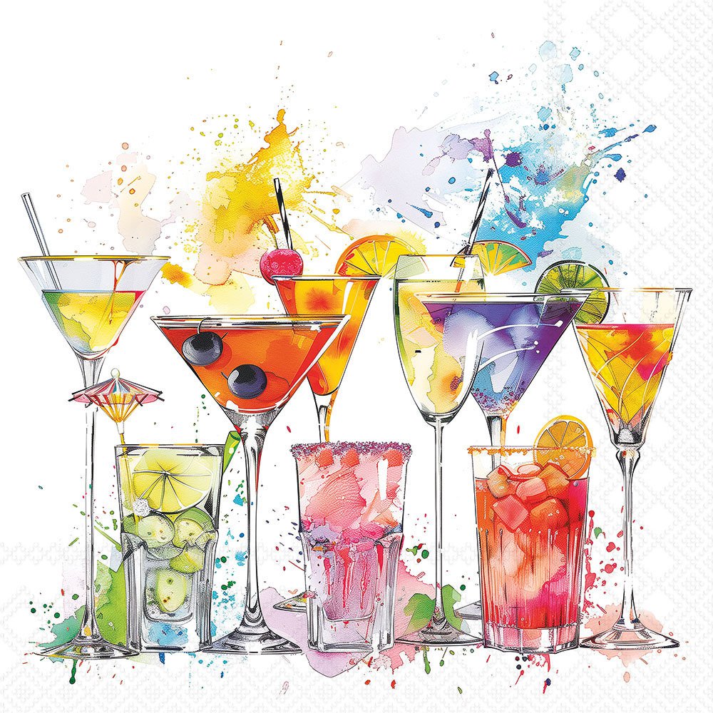 Șervețel – Splashing Drinks – 33×33 cm 1 Șervețel – Splashing Drinks – 33×33 cm