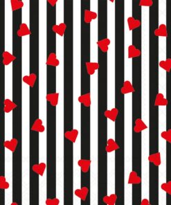 Șervețel – Sprinkled Hearts black – 33×33 cm